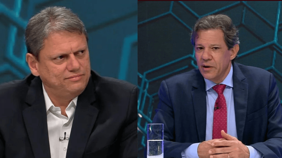 Tarcísio lidera disputa pelo governo de SP, com 45,6%; Haddad tem 34,1%