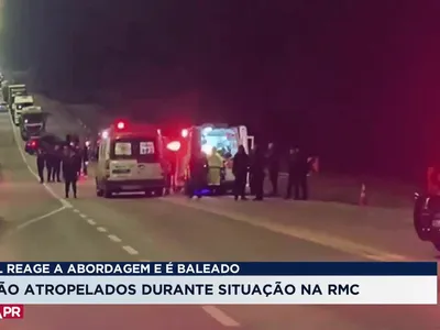 Quatro guardas são atropelados após confronto com morte na PR-423 na RMC