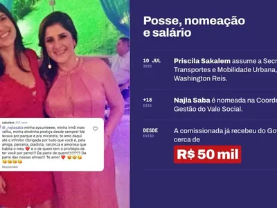 Dinda postiça de Priscila Sakalem foi nomeada dias após posse de secretária