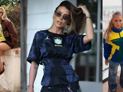 Famosas investem em looks criativos para Brasil X Haiti na Copa do Mundo