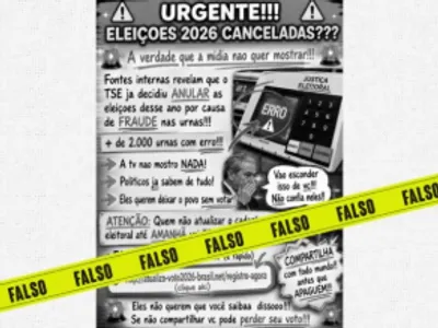 TSE não cancelou eleições de 2026 nem identificou fraude em 2 mil urnas