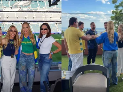 Virginia curte pré-jogo do Brasil com família de advogado de Cláudio Castro