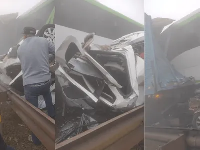 Engavetamento com 14 veículos mata 1 e deixa 5 feridos na BR-262 em MG