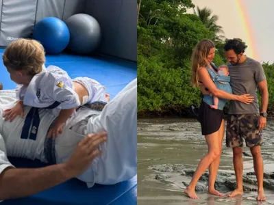 Gisele Bündchen se declara para Joaquim Valente no Dia dos Pais dos EUA