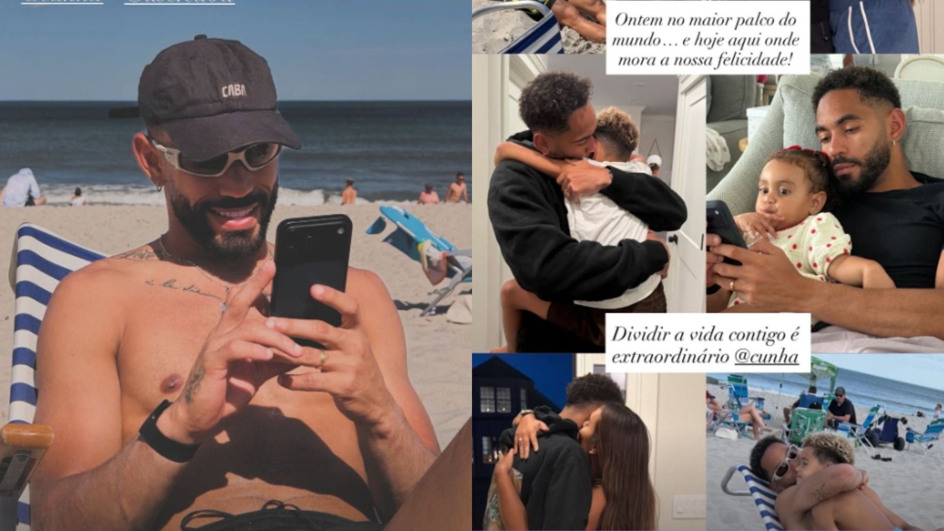 Matheus Cunha curtiu a praia