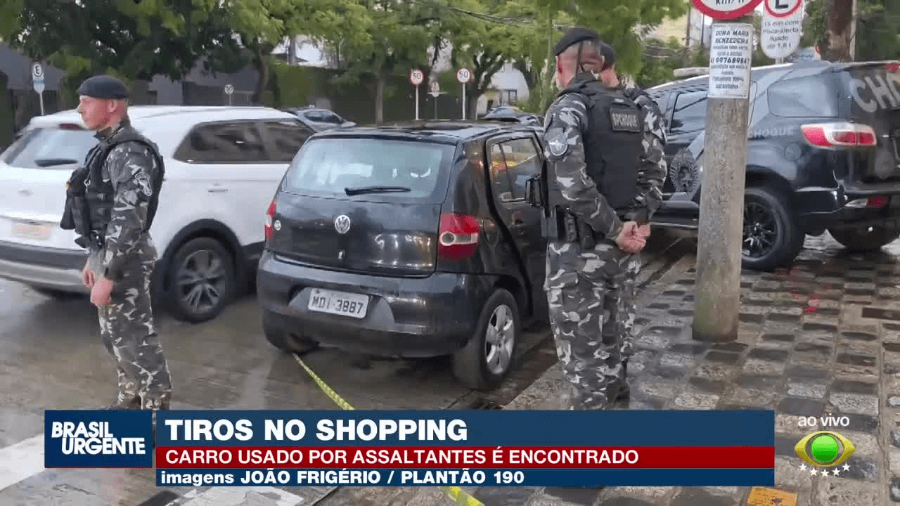 Carro usado em assalto no Shopping Crystal é encontrado em Curitiba