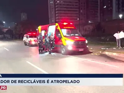 Catador de  recicláveis é atropelado no Jardim Botânico, em Curitiba
