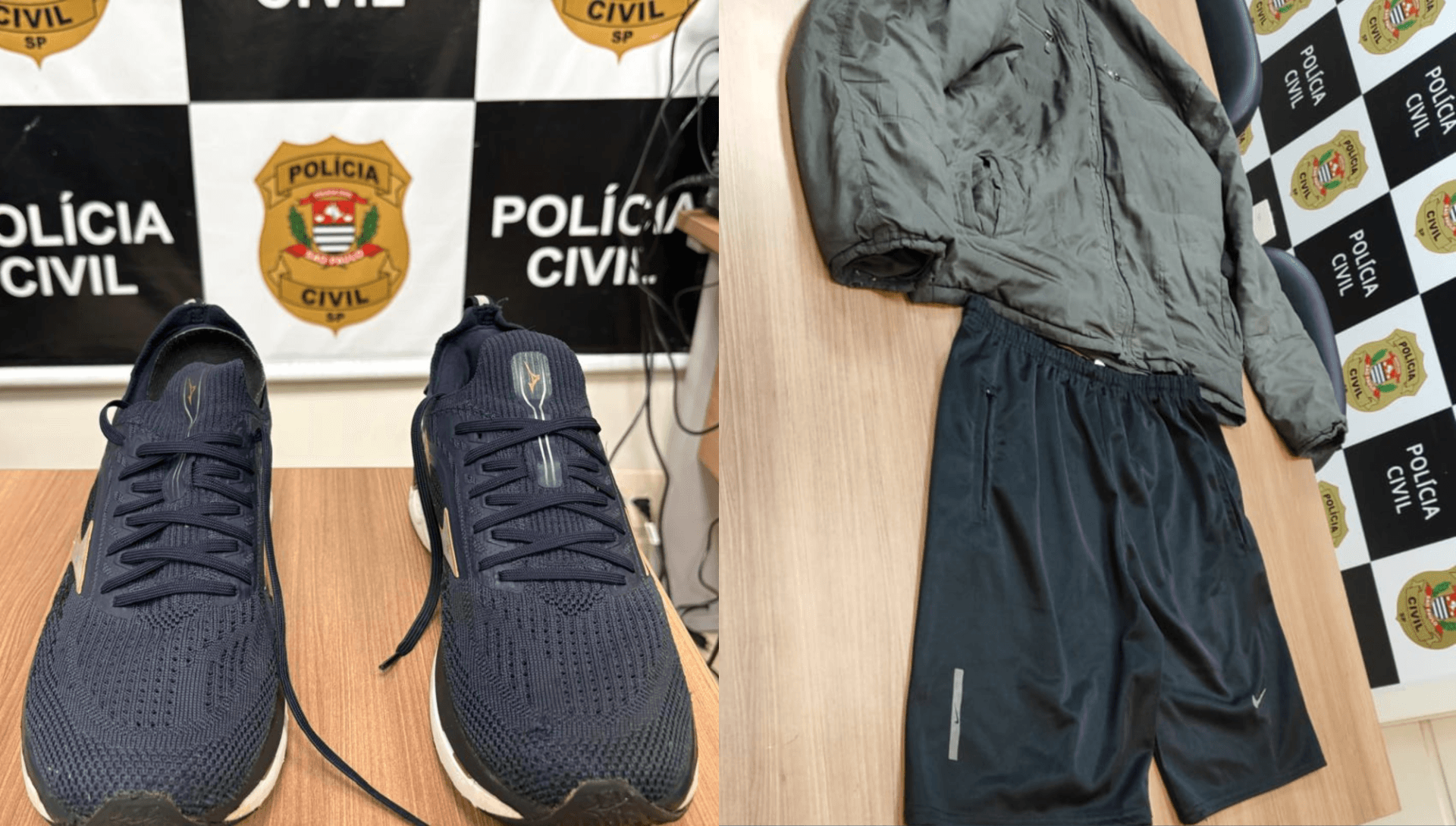 Roupas dos investigados foram apreendidas para investigação