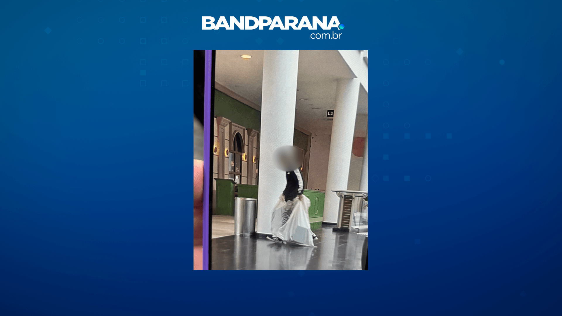 Imagem mostra suspeito fugindo após assalto no Shopping Crystal