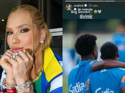 Endrick brinca com apelido de Vini Jr. dado por Virginia: 'Big Seven'