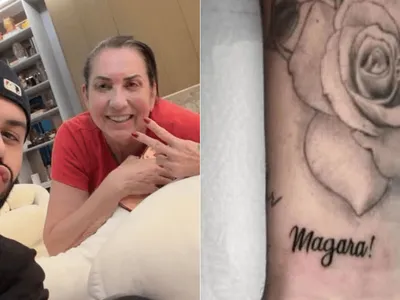 Zé Felipe mantém nome da sogra tatuado: "Virginia é minha melhor amiga"