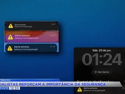 Alerta falso da Defesa Civil expõe falha em senhas de acesso