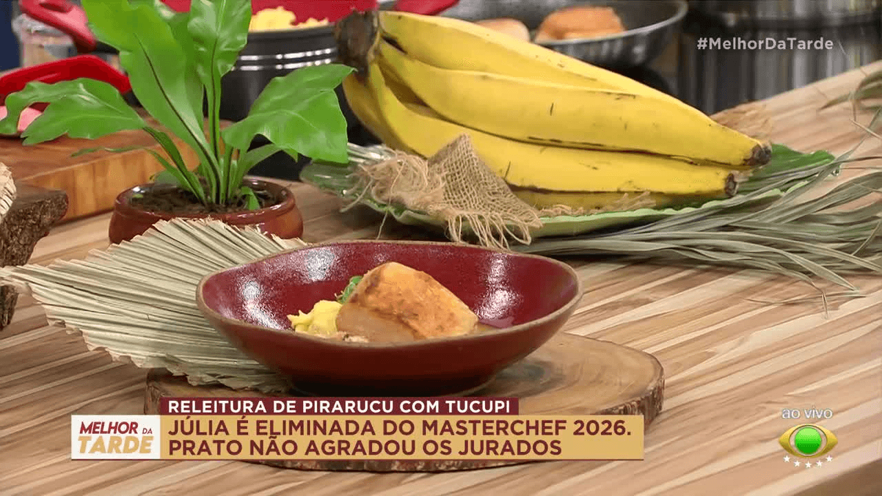 Pirarucu com purê de banana da terra, tucupi e castanha-do-Pará da chef Júlia Pitzer  | Band Receitas