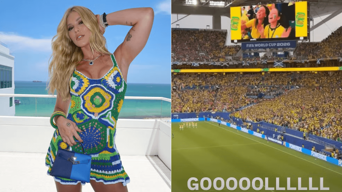 Vini Jr. marca gols contra Escócia e Virginia comemora: "Cadê o replay?"