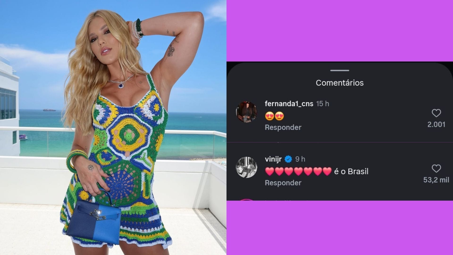 Voltaram? Vini Jr. comenta em foto de Virginia após vitória do Brasil