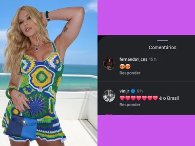 Voltaram? Vini Jr. comenta em foto de Virginia após vitória do Brasil