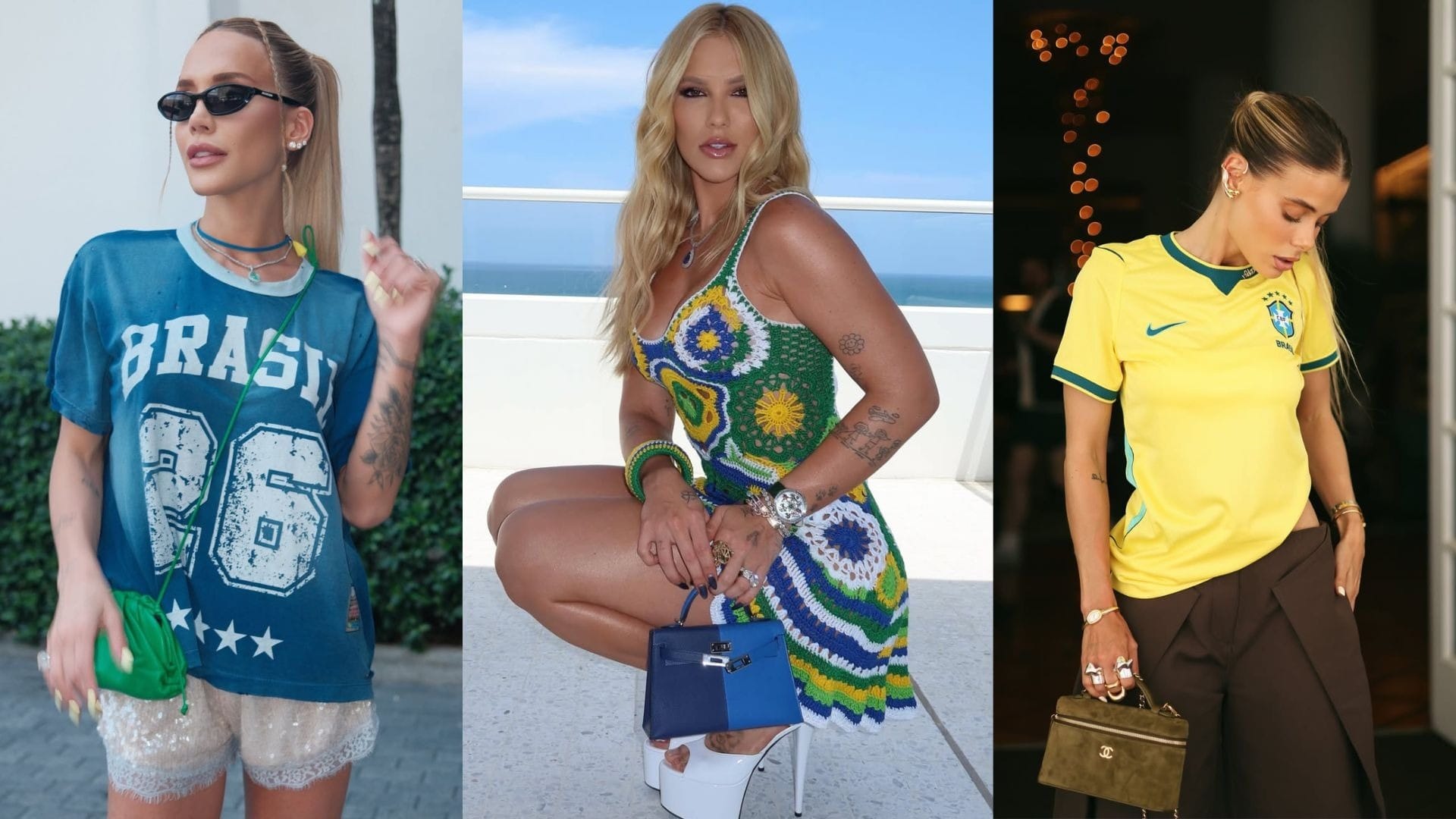 Enquanto Virginia usa look milionário, Selesposas apostam na simplicidade