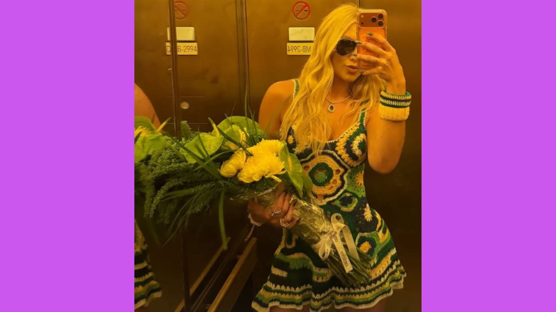 Virginia Fonseca com buqu&ecirc; de flores | Reprodu&ccedil;&atilde;o/Instagram