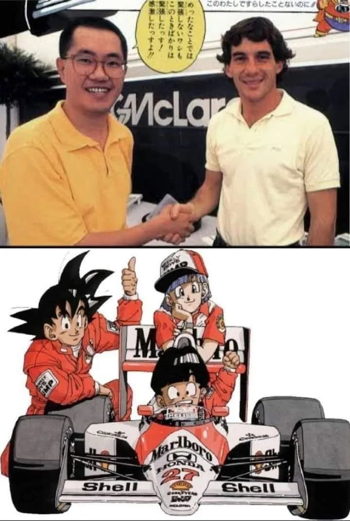 Akira Toryama e Ayrton Senna no GP da Alemanha de 1990 -Crédito: Reprodução