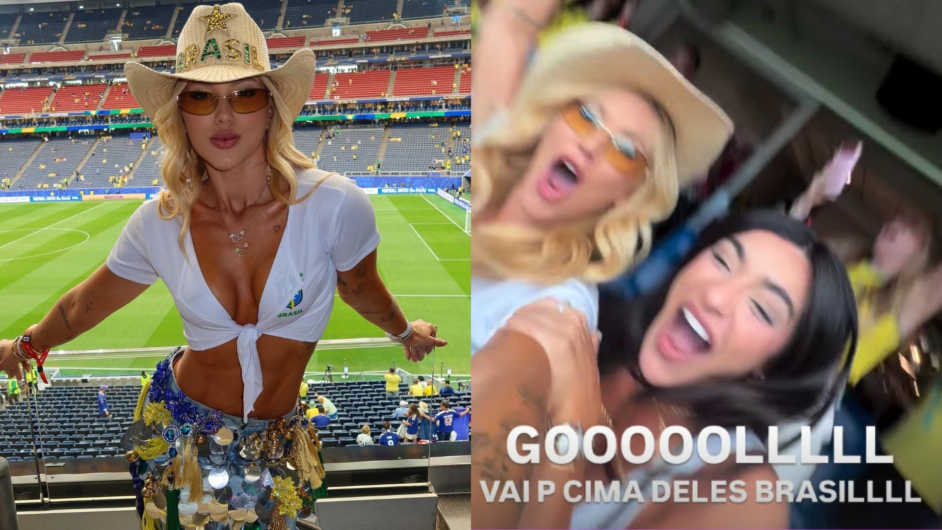Virginia Fonseca comemora empate do Brasil contra o Japão: 'Pra cima'