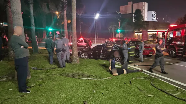 Passageira morre após motorista bêbado bater carro de luxo em árvore