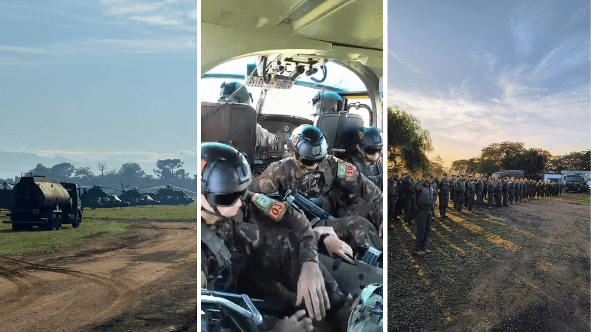 Operação militar mobiliza 14 helicópteros e 200 militares no Vale