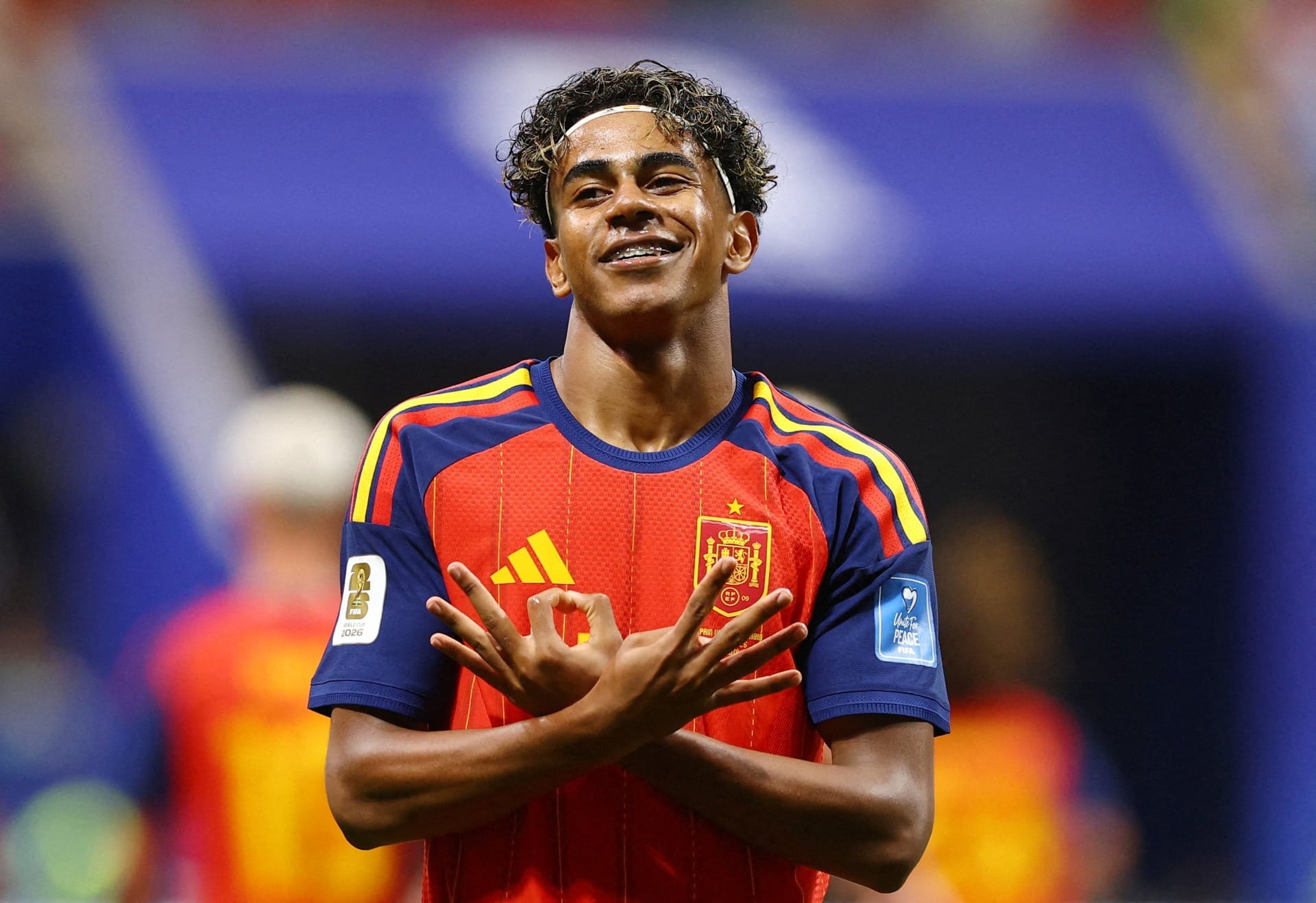 Lamine Yamal, atacante da EspanhaI Foto: REUTERS/Claudia Greco