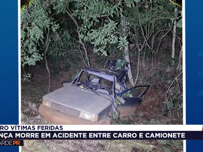 Criança morre e quatro ficam feridos em acidente na PRC-158