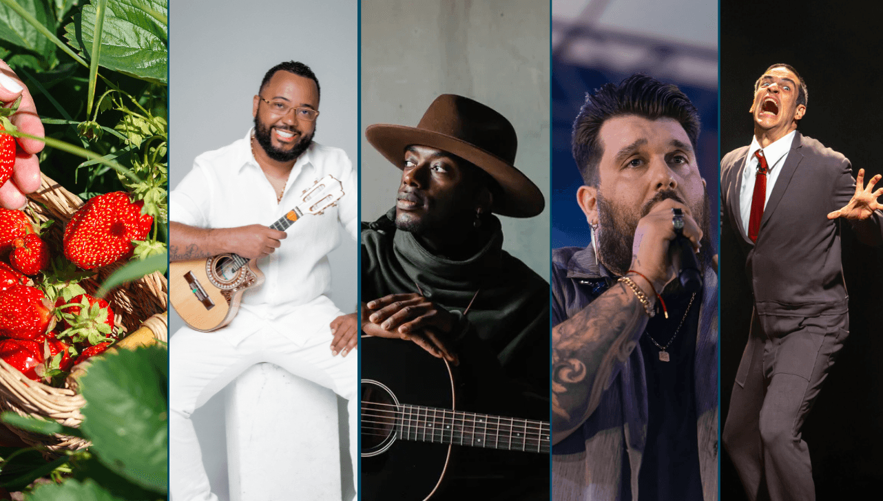 Agenda Cultural: Festa do Morango, Dudu Nobre, Jota Pê e mais agitam região