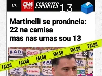 "22 na camisa e 13 na urna": é falso que Martinelli declarou voto no PT