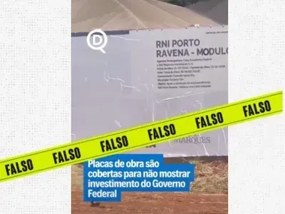Placas de obra do governo federal não foram adesivadas por regra eleitoral