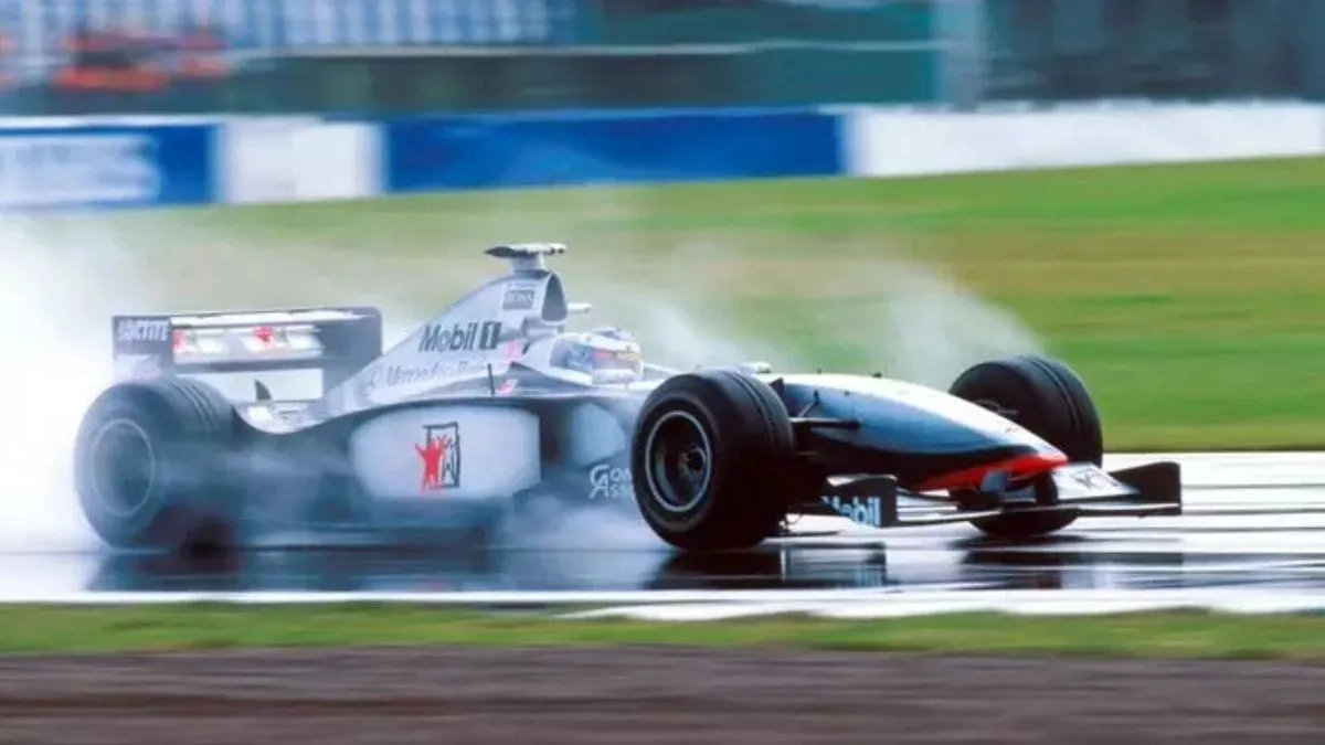 Mika Häkkinen durante o GP da Inglaterra de 1998