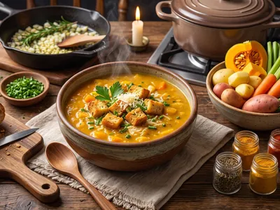 Aprenda uma deliciosa sopa de legumes de inverno