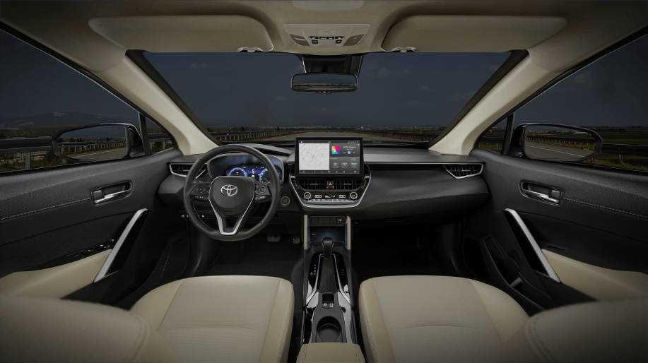Painel reúne quadro de instrumentos e central multimídia com serviços conectados da Toyota