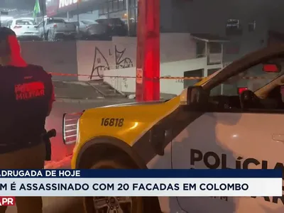 Jovem é morto com 20 facadas em Colombo na madrugada