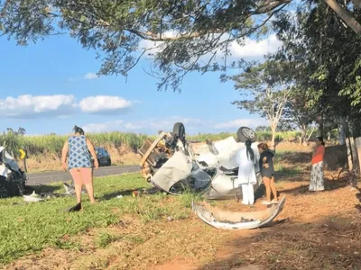 Acidente grave com dois veículos deixa dois mortos em Potirendaba