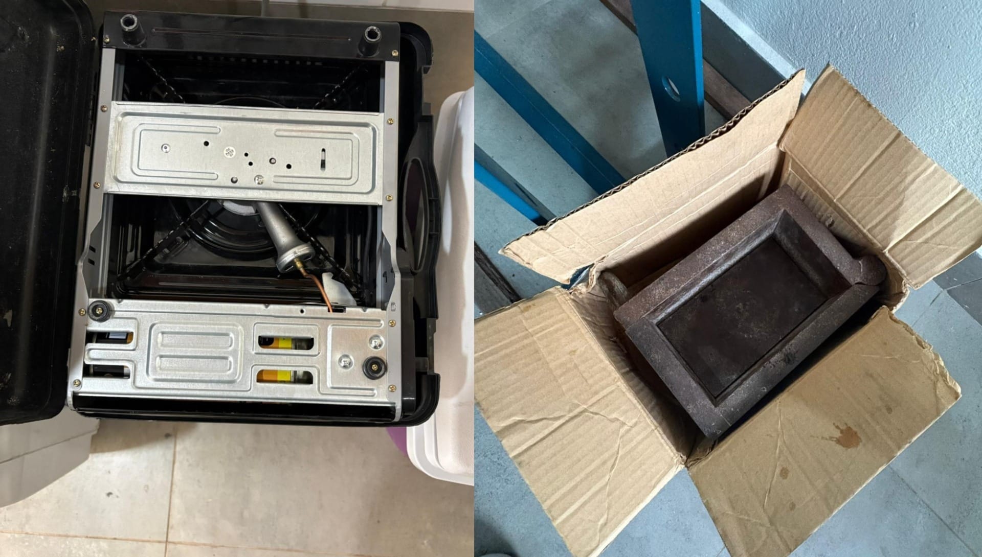 Equipamentos apreendidos utilizados para a preparação da cocaína