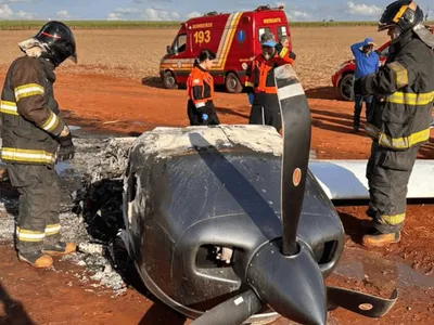 Aeronave de pequeno porte faz pouso forçado na região de Guapiaçu