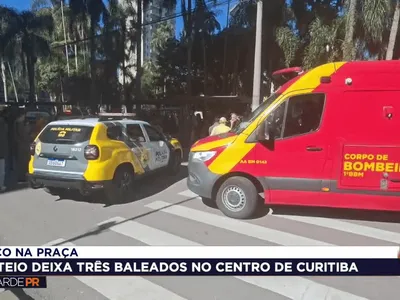 Tiroteio no Centro de Curitiba deixa três pessoas baleadas