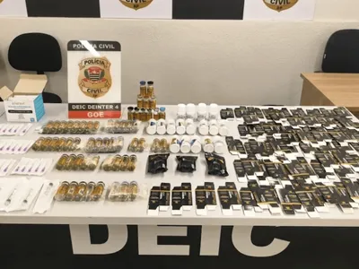 Polícia apreende anabolizantes, hormônios, seringas e agulhas em Bauru