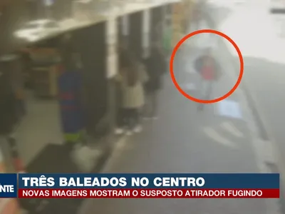 Câmera flagra fuga de suspeito de tiroteio no Centro de Curitiba