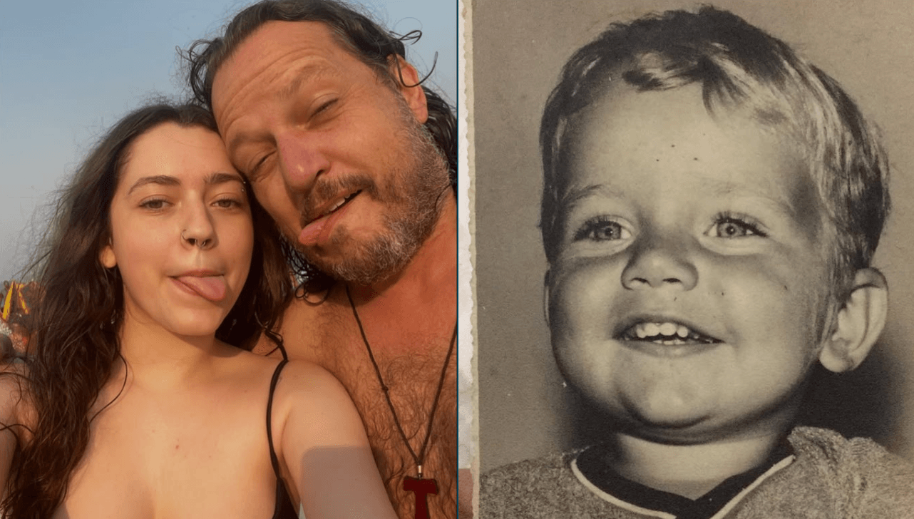 Postagem de Julia mostrava diversas fotos de momento pai e filha