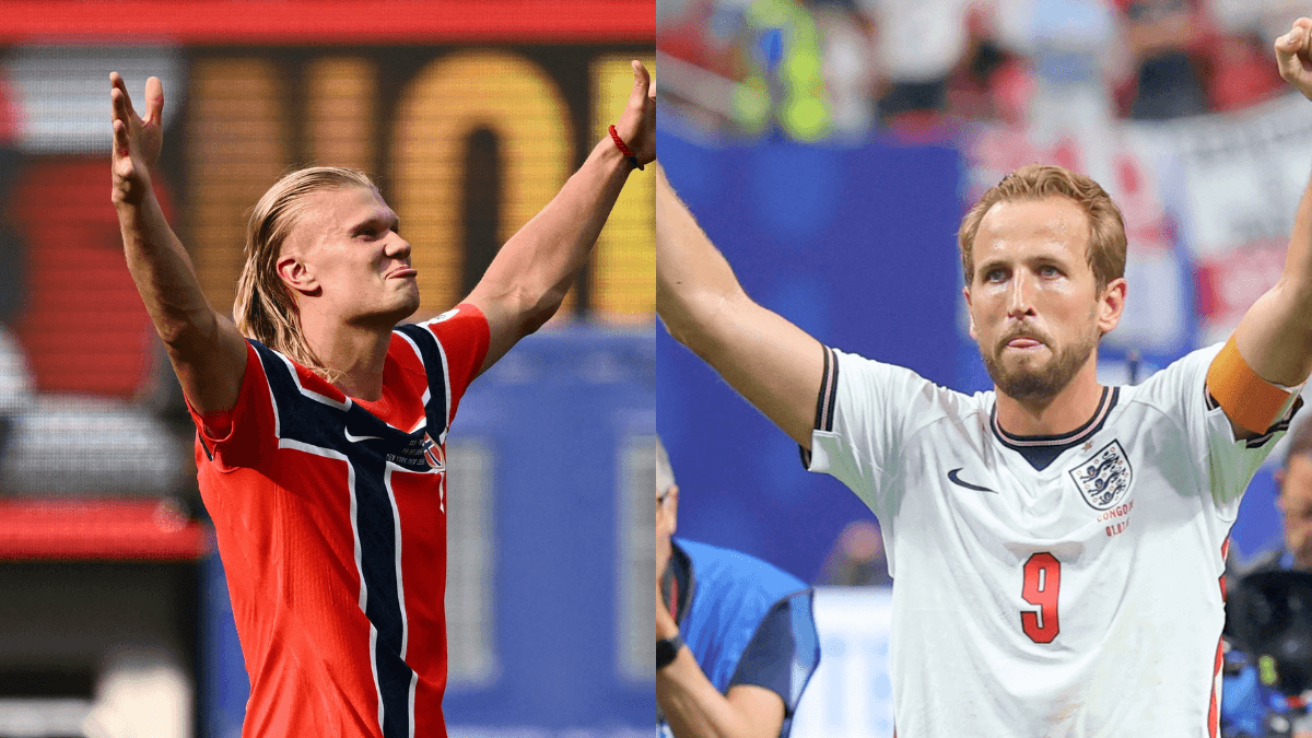Noruega x Inglaterra opõe artilheiros Haaland e Harry Kane; veja números