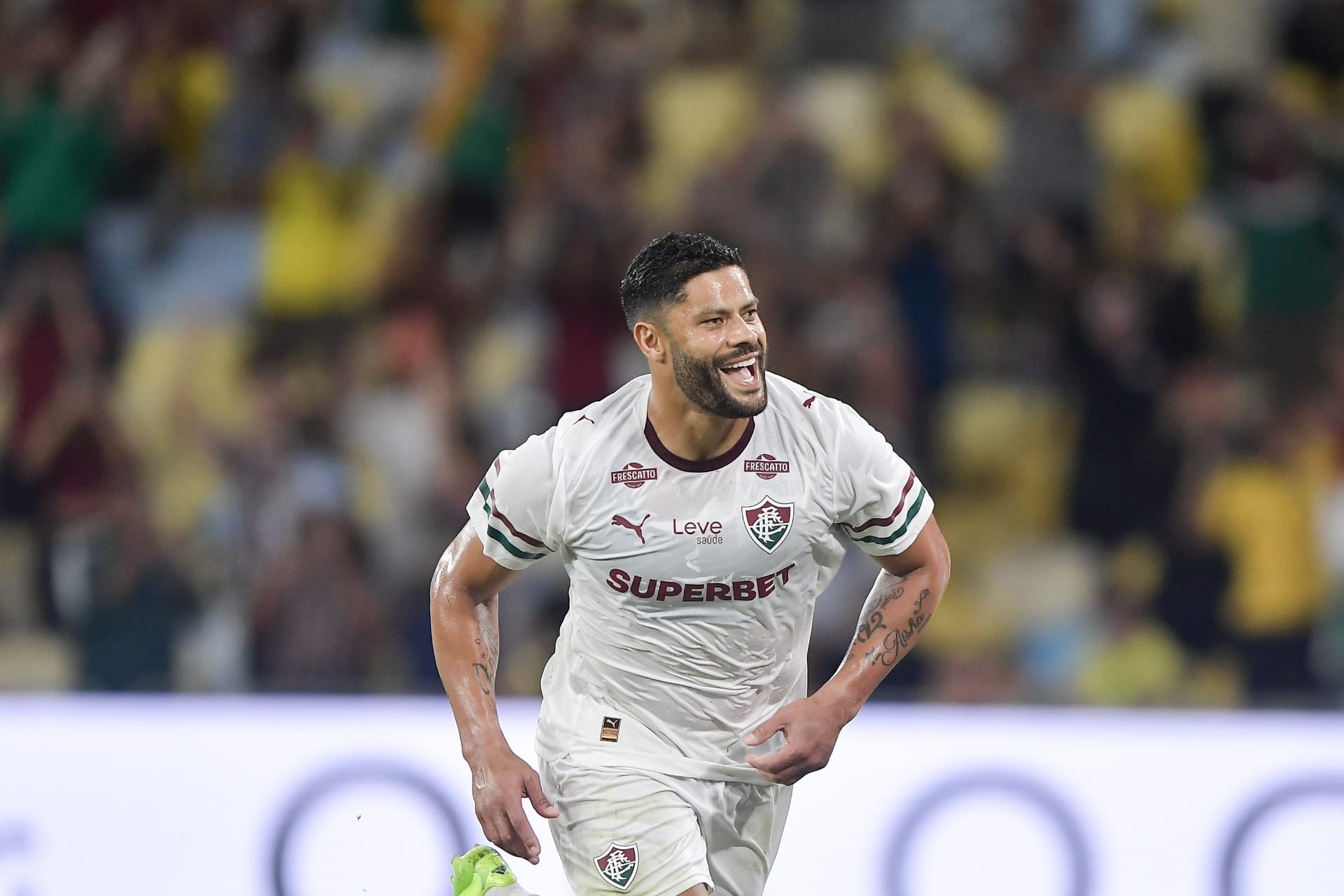 Hulk comemora o primeiro gol com a camisa do Fluminense - THIAGO RIBEIRO/AGIF