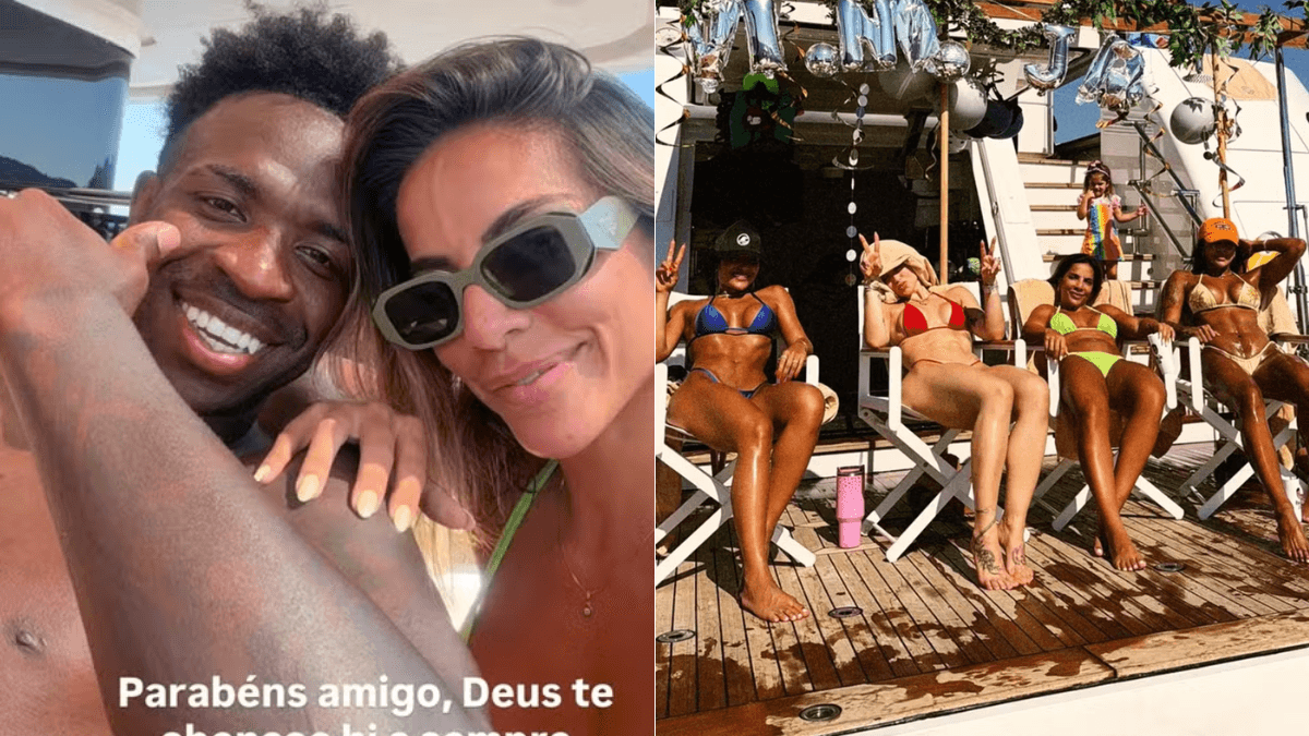 Juntos! Amiga de Vini Jr. entrega presença de Virginia em festa na Itália