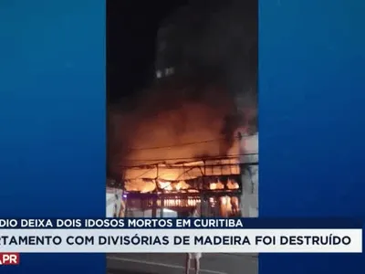 Incêndio em prédio no Centro de Curitiba mata dois e fere um
