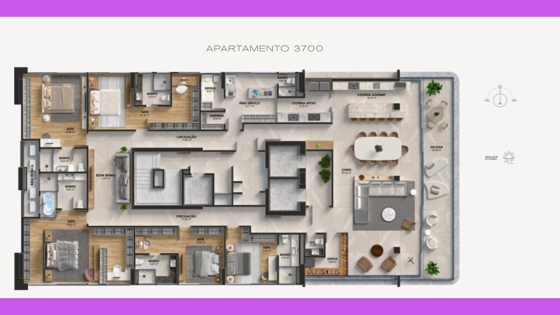 Apartamento escolhido por Virginia Fonseca