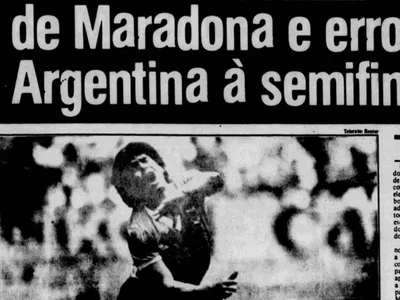 Foi com a mão? Há 40 anos jornais brasileiros noticiavam La Mano de Dios