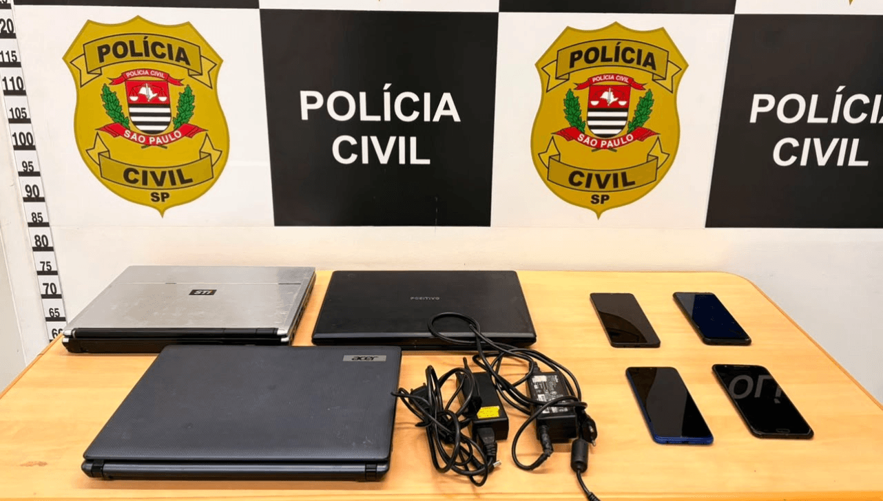 Materiais que foram apreendidos durante as investigações