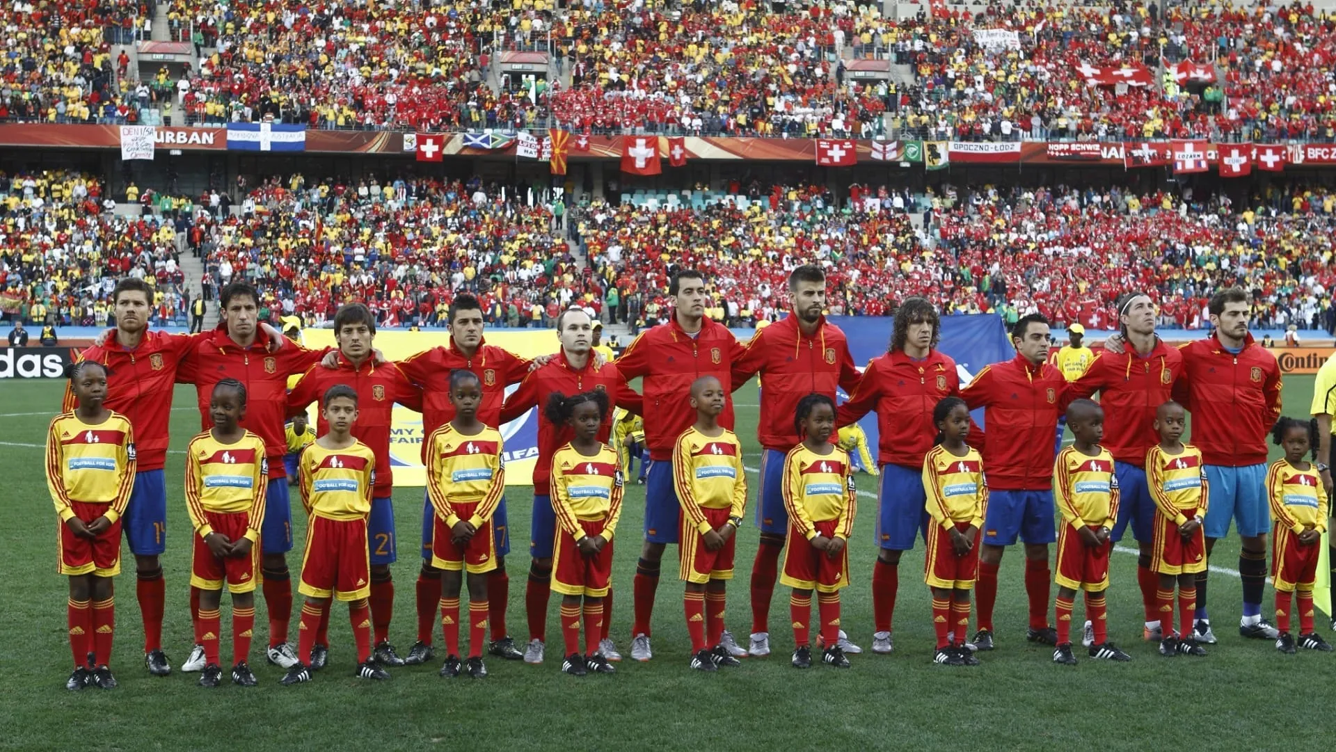 Seleção da Espanha na Copa do Mundo de 2010 - Crédito: X